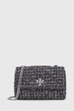 Τσάντα Tory BurchKira Tweed Small υφασμάτινο μαύρο 155547.003