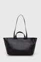 Torba Calvin Klein Jeans imitacija zrnate kože crna K60K611463