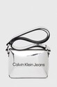 Τσάντα Calvin Klein Jeans συνθετικό ασημί K60K611862
