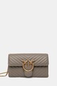 Pinko poșetă de piele gri 100062.A0GK