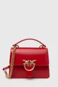 κόκκινο Δερμάτινη τσάντα Pinko Γυναικεία