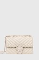 Pinko torebka skórzana skóra licowa beżowy 100074.A1J8