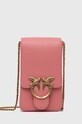 Kožená kabelka Pinko přírodní kůže růžová 102739.A0F1