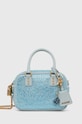 Pinko torebka zamszowa skóra zamszowa niebieski 102791.A1KO