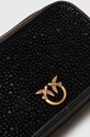 Pinko torebka zamszowa czarny 102810.A0EH
