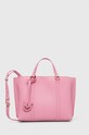 Pinko borsa a mano in pelle pelle fiore rosa 102833.A1LF
