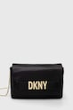 Kožená kabelka Dkny přírodní kůže černá R41GRC79