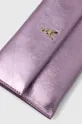 vijolična Usnjena večerna torbica Patrizia Pepe