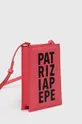 Шкіряна сумочка Patrizia Pepe рожевий