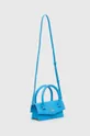 Usnjena torbica Patrizia Pepe modra