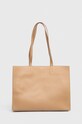 Kožená kabelka Patrizia Pepe usňová koža béžová 8B0172.L001