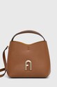 Δερμάτινη τσάντα Furla λείο δέρμα καφέ WB00780.HSF000.03B00
