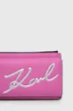 rosa Karl Lagerfeld borsa a mano in pelle
