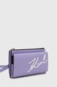 Karl Lagerfeld torebka skórzana 240W3203 fioletowy SS24