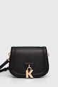 Kožená kabelka Karl Lagerfeld usňová koža čierna 240W3050