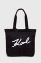 Bavlnená taška Karl Lagerfeld potlač čierna 240W3884
