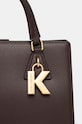 Doplnky Kožená kabelka Karl Lagerfeld 240W3196 hnedá