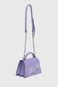 Karl Lagerfeld torebka skórzana 240W3003 fioletowy AW24