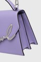 Karl Lagerfeld torebka skórzana fioletowy 240W3003