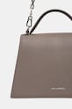 Doplnky Kožená kabelka Karl Lagerfeld 240W3003 sivá