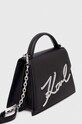 Karl Lagerfeld torebka skórzana 240W3003 czarny AW24