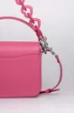 ροζ Δερμάτινη τσάντα Coach Cassie