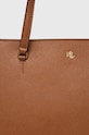 Δερμάτινη τσάντα Lauren Ralph Lauren μπεζ 431924351