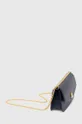 Lauren Ralph Lauren torebka skórzana granatowy