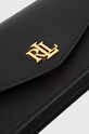Δερμάτινη τσάντα Lauren Ralph Lauren μαύρο 431934746