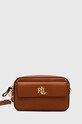 Kožna torba Lauren Ralph Lauren bez uzorka smeđa 432934353