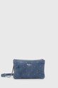 Pepe Jeans geanta de mana din piele intoarsa nu incape in A4 albastru PL031532