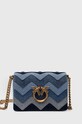 Pinko borsa in jeans stampa all-over blu 100067.A1LD