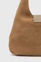 brązowy Pinko torebka zamszowa