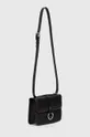 Usnjena torbica Sisley črna