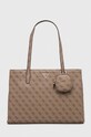 Τσάντα Guess απομίμηση λείου δέρματος καφέ HWSL90.06230