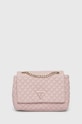 Τσάντα Guess απομίμηση λείου δέρματος ροζ HWQG92.36210