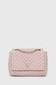 Τσάντα Guess απομίμηση λείου δέρματος ροζ HWQG92.36210