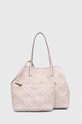 Guess torebka VIKKY mieści A4 różowy HWQM93.18290