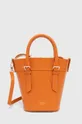 oranžna Usnjena torbica Guess DIANA Ženski