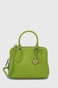 Шкіряна сумочка Tory Burch лицьова шкіра зелений 155619.300