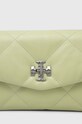 Tory Burch torebka skórzana Kira Diamond Quilt zielony 154987.300