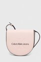Τσάντα Calvin Klein Jeans απομίμηση λείου δέρματος ροζ K60K611966
