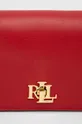 piros Lauren Ralph Lauren bőr táska
