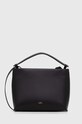 Kožená kabelka A.P.C. Sac Ashley hladký černá PXAWV.F61739.LZZ