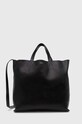 A.P.C. borsa a mano in pelle Cabas Maiko Medium Horizontal pelle fiore nero PXBOK.M61770.LZZ