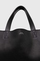 A.P.C. borsa a mano in pelle Cabas Maiko Medium Horizontal nero PXBOK.M61770.LZZ