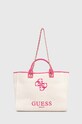 Guess borsa da mare CANVAS applique beige E4GZ16.WFCE0