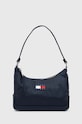 Torba Tommy Jeans natpis mornarsko plava AW0AW15949