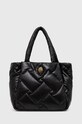 Шкіряна сумочка Kurt Geiger London лицьова шкіра чорний 2043200109