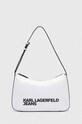 Чанта Karl Lagerfeld Jeans ESSENTIAL LOGO BAGUETTE не побира А4 бял 241J3006